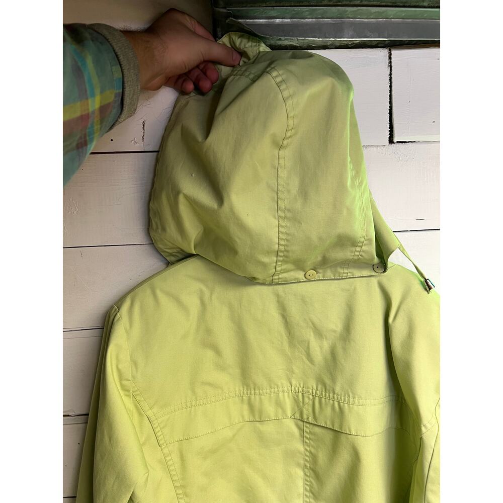 Women's Spring Green Mackintosh Jacket w/ Hood and Working Zipper (Size 1X) - Picture 5 of 5